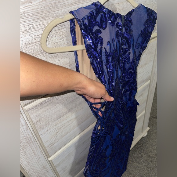 Beautiful Royal Blue Custom made dress - Picture 3 of 4